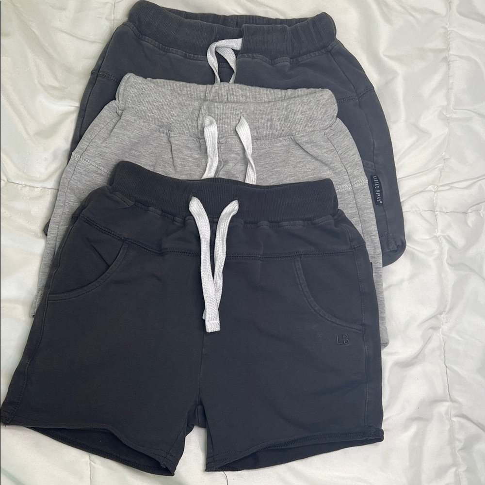Little Bipsy Kids Shorts Set - Black and Gray